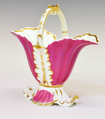 Lot 547 - Rockingham porcelain flower basket, circa 1840