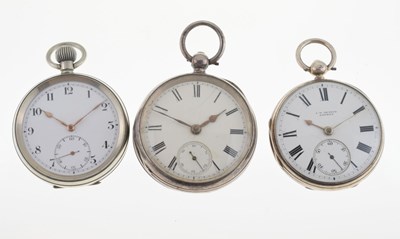 Lot 90 - Late Victorian J.W.Benson silver cased open face pocket watch