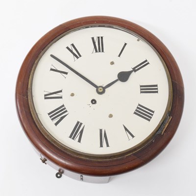 Lot 580 - Mahogany cased single fusee wall clock