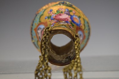 Lot 489 - Persian enamel holder