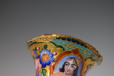 Lot 489 - Persian enamel holder