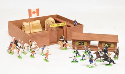 Lot 309 - Willow products toy fort and `Britains Deetail figures