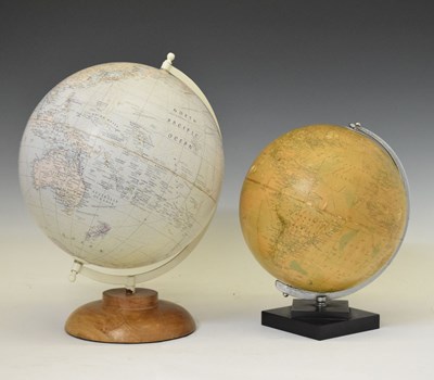Lot 662 - Philips 10-inch terrestrial globe and another globe