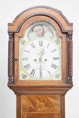 Lot 577 - Bristol Interest - early 19th century inlaid mahogany-cased 8-day painted dial longcase clock