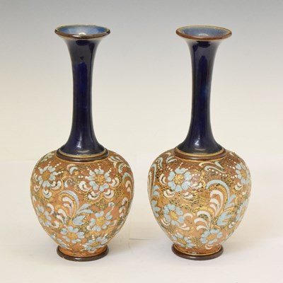 Lot 423 - Pair of Royal Doulton Slater's Patent vases
