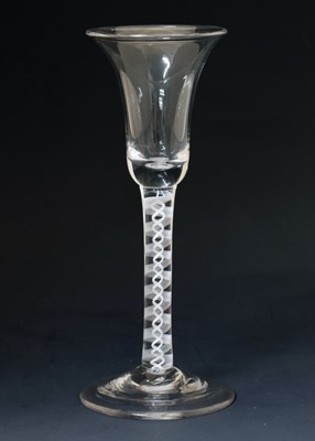 Lot 524 - George III style opaque twist wine glass
