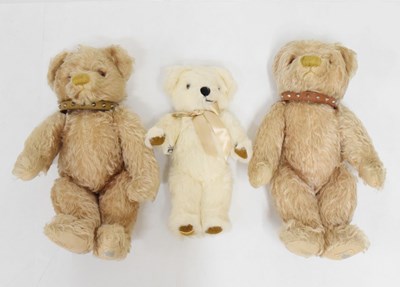 Lot 346 - Two Chad Valley blonde mohair teddy bears and a Merrythought teddy bear