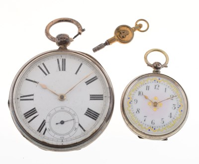 Lot 88 - Late Victorian silver cased open face pocket watch