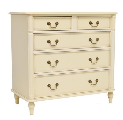 Lot 635 - Laura Ashley - Straight front chest of two short over three long drawers