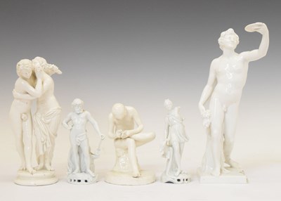 Lot 438 - Four Capodimonte figures, etc.
