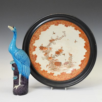 Lot 454 - Japanese Satsuma charger, etc.
