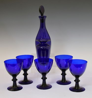 Lot 43 - Collection of ‘Bristol’ blue glass