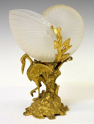Lot 54 - 19th century French gilt bronze and glass table centrepiece
