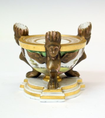 Lot 56 - Early 19th century porcelain inkstand