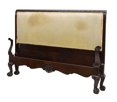 Lot 91 - Edwardian Heal & Sons mahogany super king size bed