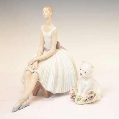Lot 439 - Lladro - ‘Utopia’ porcelain figures of a seated ballerina