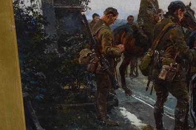 Lot 31 - Irish and Great War Interest - Fortunino Matania (1881-1963) - Oil on canvas - The Last General Absolution of the Munsters