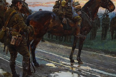 Lot 31 - Irish and Great War Interest - Fortunino Matania (1881-1963) - Oil on canvas - The Last General Absolution of the Munsters
