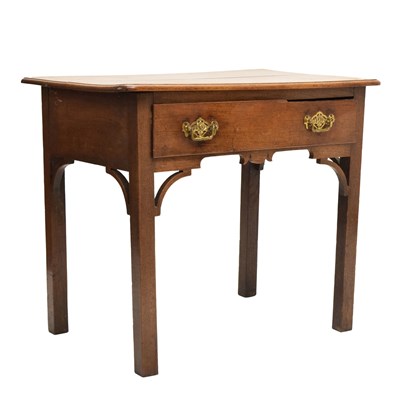 Lot 659 - George III oak side table