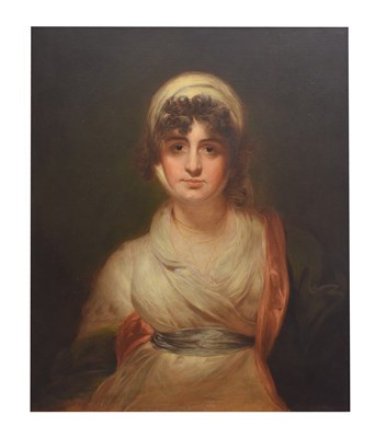 Lot 659 - Attributed to Dorofield Hardy, (1882-1910), after Sir Thomas Lawrence - Portrait of Sarah Siddons