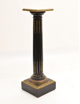 Lot 618 - Ebonised and gilt mounted plinth