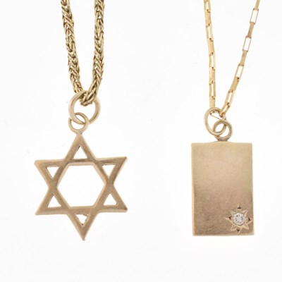 Lot 47 - Star of David pendant and fancy necklace