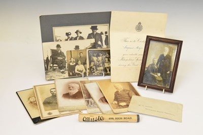 Lot 200 - Cabinet Photographs with Met Special Constable Great War Letter, etc.