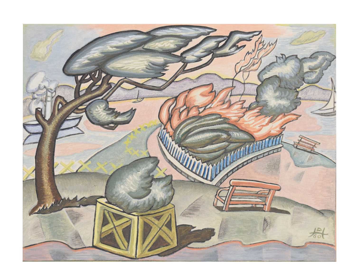 Lot 501 - Doris Hatt (1890-1969) - Oil on panel - The Green Beach, Clevedon