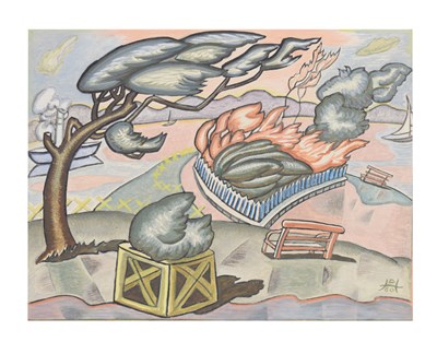 Lot 501 - Doris Hatt (1890-1969) - Oil on panel - The Green Beach, Clevedon