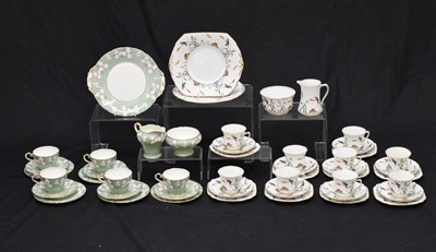 Lot 448 - Aynsley six person tea service tea set R1561, together and bird/bullrushes tea set