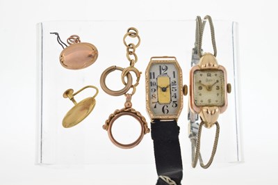 Lot 71 - Two 9ct cased wristwatches