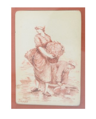 Lot 433 - Late 19th century painted porcelain plaque