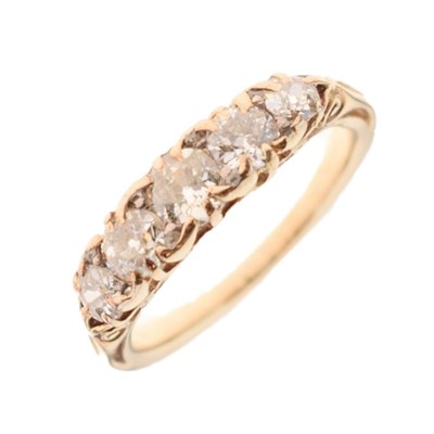 Lot 24 - Five stone old cut diamond ring