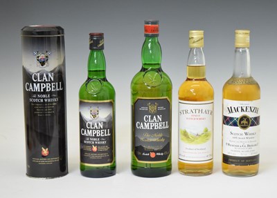 Lot 825 - Clan Campbell, Mackenzie Scotch Whisky and Strathayr Finest Scotch Whisky