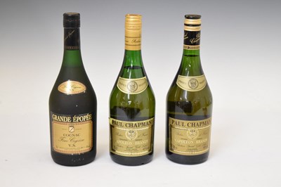 Lot 838 - Paul Chapman Napoleon Brandy and Grande Epopee Fine VS Cognac