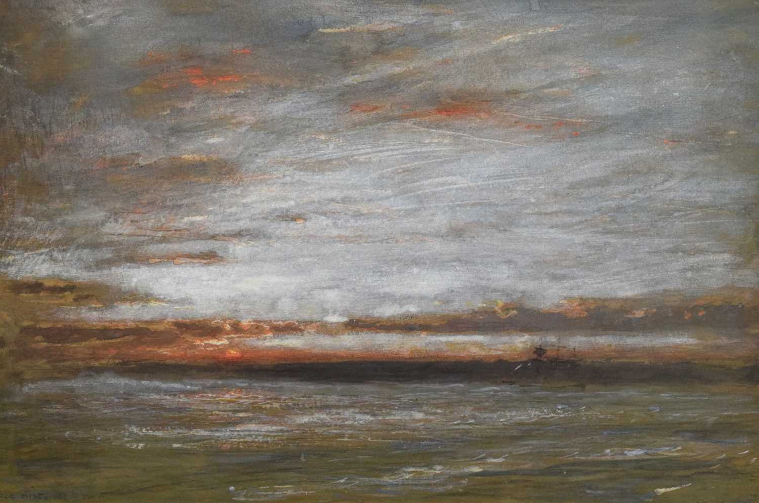 Lot 406 - Albert Goodwin (1845-1932) - Watercolour - 'Sea Mist at Dawn'