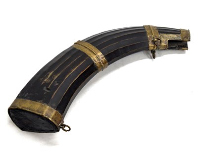 Lot 346 - Large 19th century Ox or Yak flask