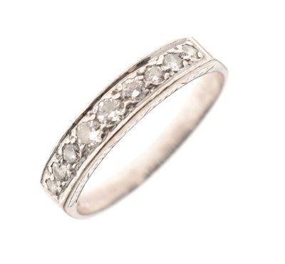 Lot 17 - Diamond set half eternity ring