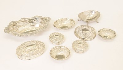 Lot 244 - Quantity of embossed silver dressing table lids, etc