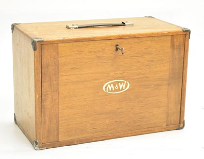 Lot 792 - Moore & Wright (M&W) teak tool cabinet