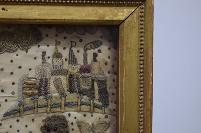 Lot 61 - Mid 17th century stumpwork panel