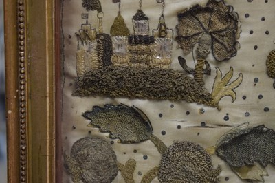 Lot 61 - Mid 17th century stumpwork panel