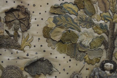 Lot 61 - Mid 17th century stumpwork panel