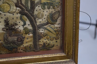 Lot 61 - Mid 17th century stumpwork panel