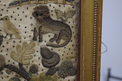 Lot 61 - Mid 17th century stumpwork panel