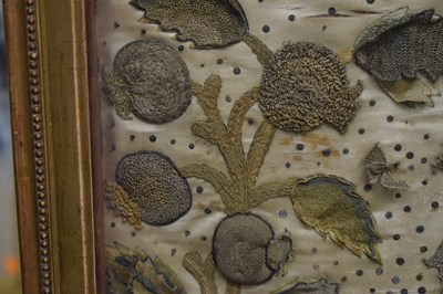 Lot 61 - Mid 17th century stumpwork panel