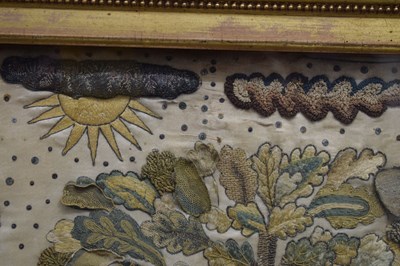 Lot 61 - Mid 17th century stumpwork panel