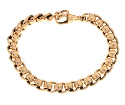 Lot 148 - 9ct gold fancy-link bracelet
