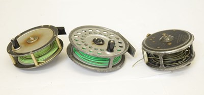Lot 404 - Three Hardy Bros. fishing reels
