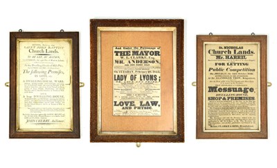 Lot 6 - Three 18th and 19th century Bristol related posters